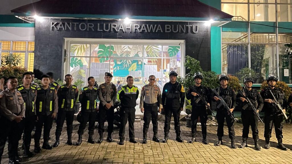 Usai Pemungutan Suara, Polres Patroli Skala Besar Polres Tangsel gelar patrol sekala besar pasca pencoblosan, hingga dini hari pada Kamis (15/2).(dra)