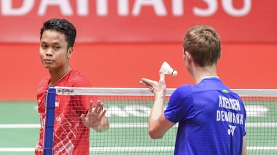 Bulutangkis All England 2024, Ginting Tantang Juara Dunia Viktor Axelsen Foto : Ist