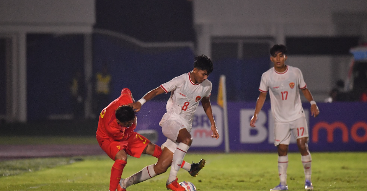 Skuad PSSI U-20 saat laga vs Tiongkok. Foto : Ist