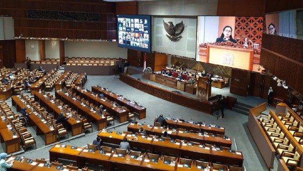 Hasil Hitung Suara Legislatif DPR RI 2024 di Tangerang Selatan Selasa 5 Maret Ruang Sidang Paripurna DPR RI.Foto : Ist