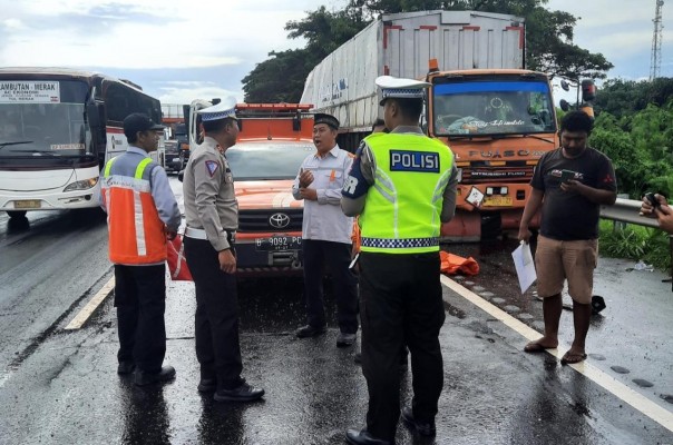 Kecelakaan Maut di Tol Tangerang-Merak, Sopir Truk Tangki Tewas Foto : Ist