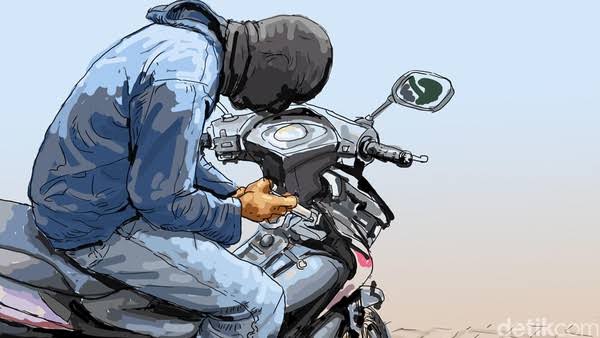 Maling Beraksi di Siang Hari saat Bulan Puasa, Motor Warga Pamulang Raib Foto : Ist