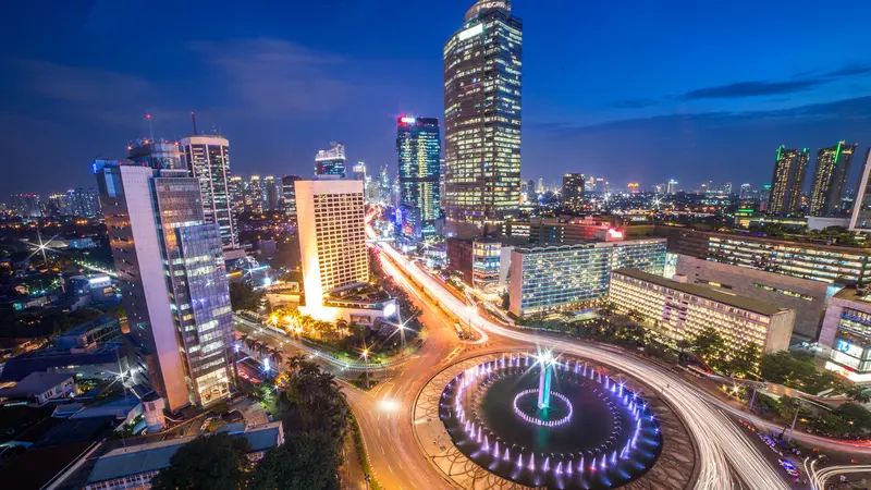 Mimpi Tito Setelah Ibukota Pindah Ke IKN , Jakarta Akan Jadi Seperti New York Jakarta di malan hari. Foto : Ist