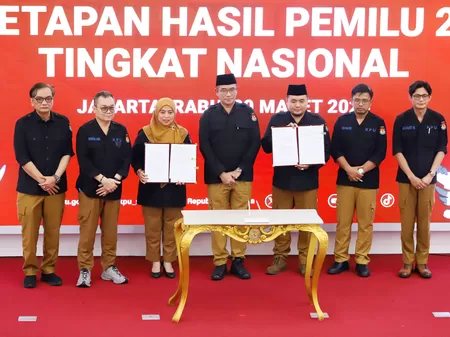 Pengumuman pemenang Pilpres 2024 oleh KPU. Foto : Ist