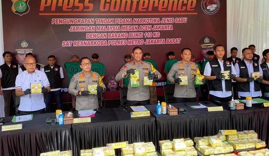 Polisi Bongkar Gembong Narkoba Murtala, Amankan 110 Kg Sabu Foto : Ist