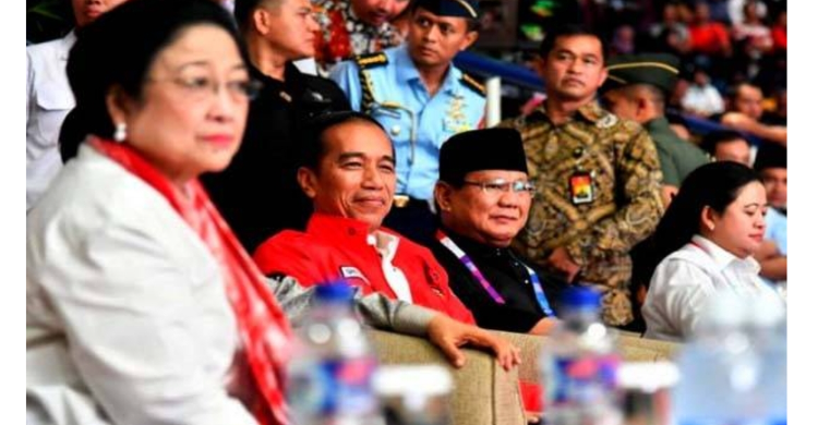 Pertemuan Megawati, Presiden Jokowi dan Prabowo saat Asian Games 2018. Foto : Ist