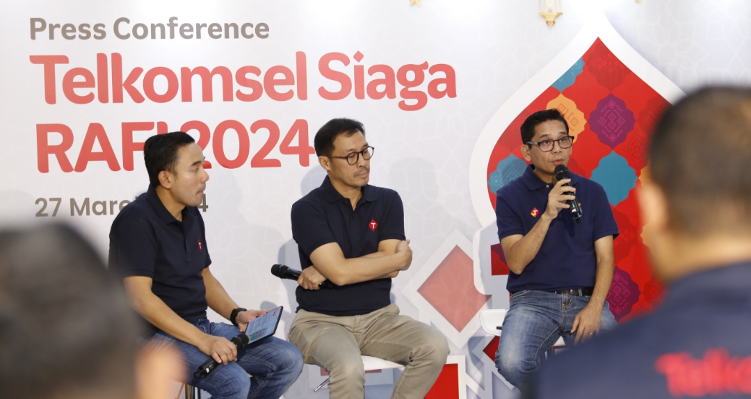 KONFERENSI PERS. Vice President Global Network Operations Telkomsel, Galumbang Pasaribu, dalam press conference Telkomsel Siaga RAFI 2024 yang digelar secara online dan offline, Rabu (27/3/2024).(Istimewa)