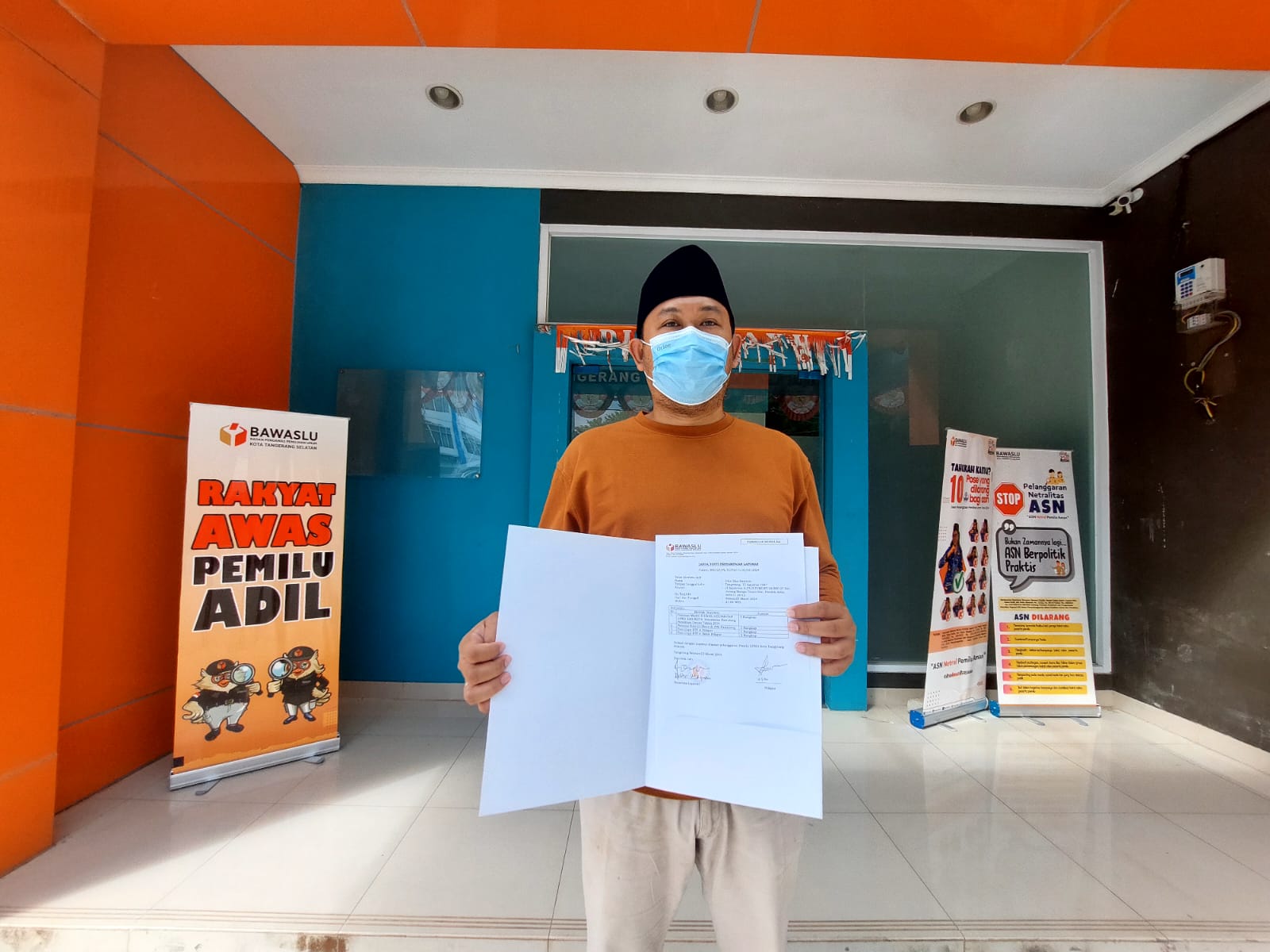 Temukan Indikasi Kecurangan, Caleg Demokrat Dapil Pamulang Lapor ke Bawaslu Foto : Ist