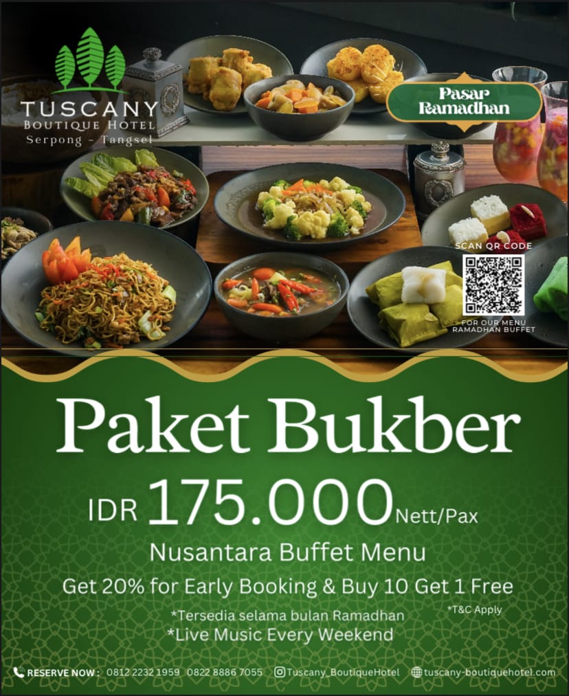 Tuscany Boutique Hotel Serpong Persembahkan Paket Bukber “Pasar Malam” dengan Harga Spesial! Foto : Ist