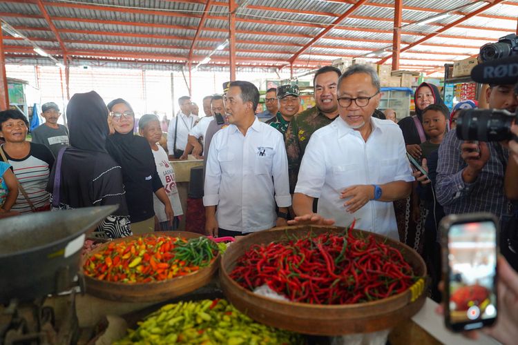 Zulhas Sidak Bahan Pangan Ke Kramat Jati Foto : Ist