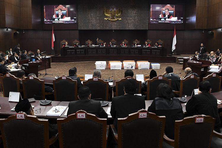 Hari Ini MK Bacakan Putusan Sengketa Pilpres 2024 Suasana sidang di MK. Foto : Ist