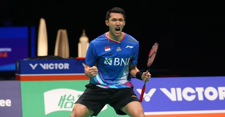 Jonatan Christie Juara BAC 2024, Menang 2 Game Kalahkan Li Shi Feng Foto : Ist