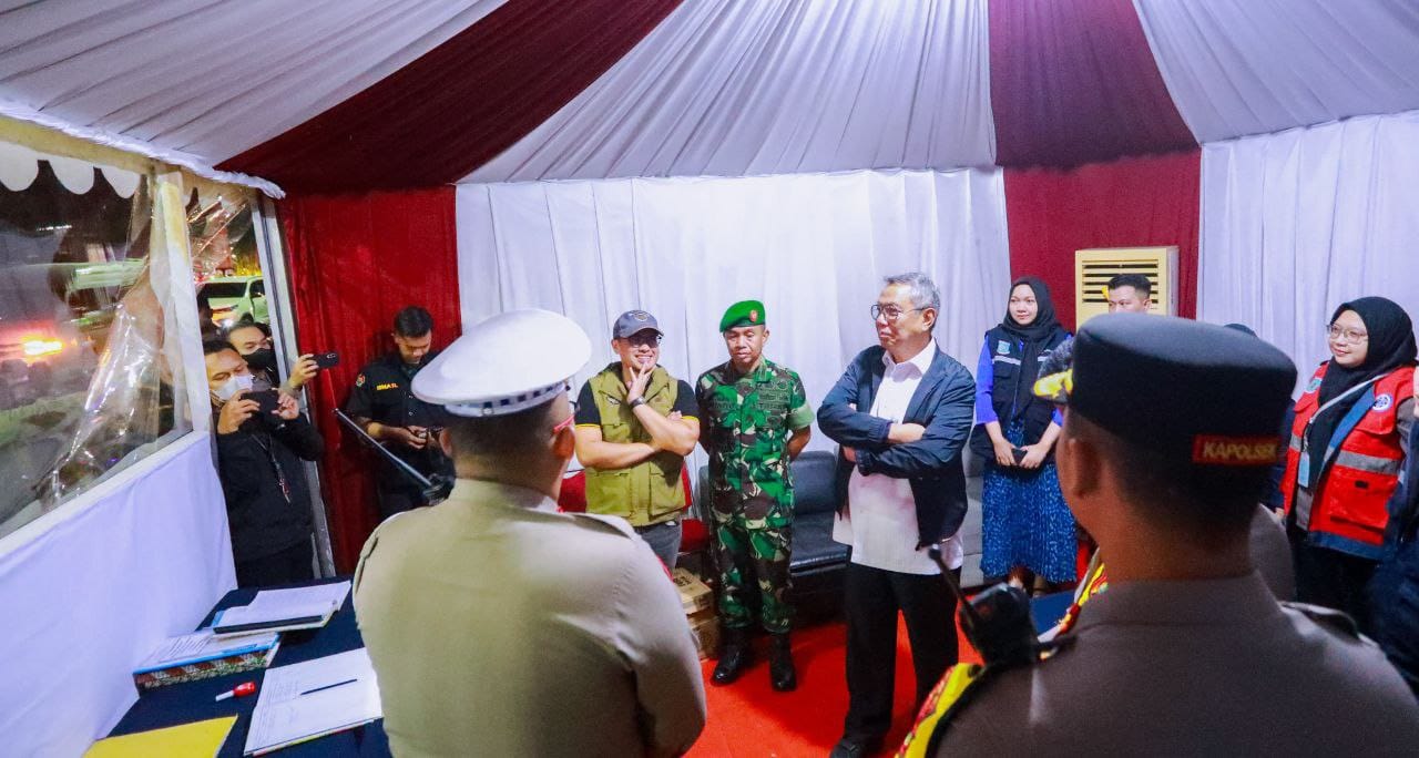 Pastikan Keamanan Hari Raya Idul Fitri, Benyamin Tinjau Pos Pantau Lebaran Foto : Ist