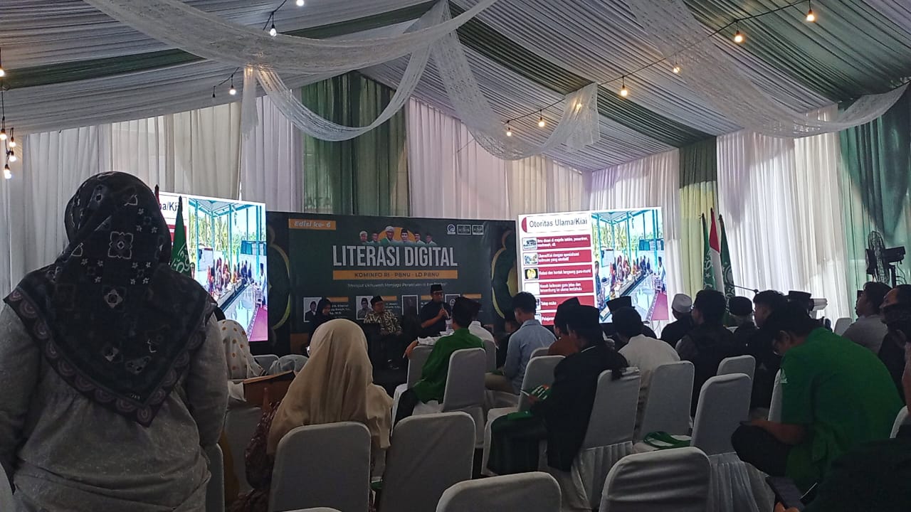 PCNU Tangsel Ajak Berdakwah Lewat Medsos PCNU Tangsel melangsungkan kegiatan seminar literasi digital.(mg1)