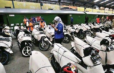 Program Motis Tekan Angka Kecelakaan, Angkut 12.733 Sepeda Motor Foto : Ist
