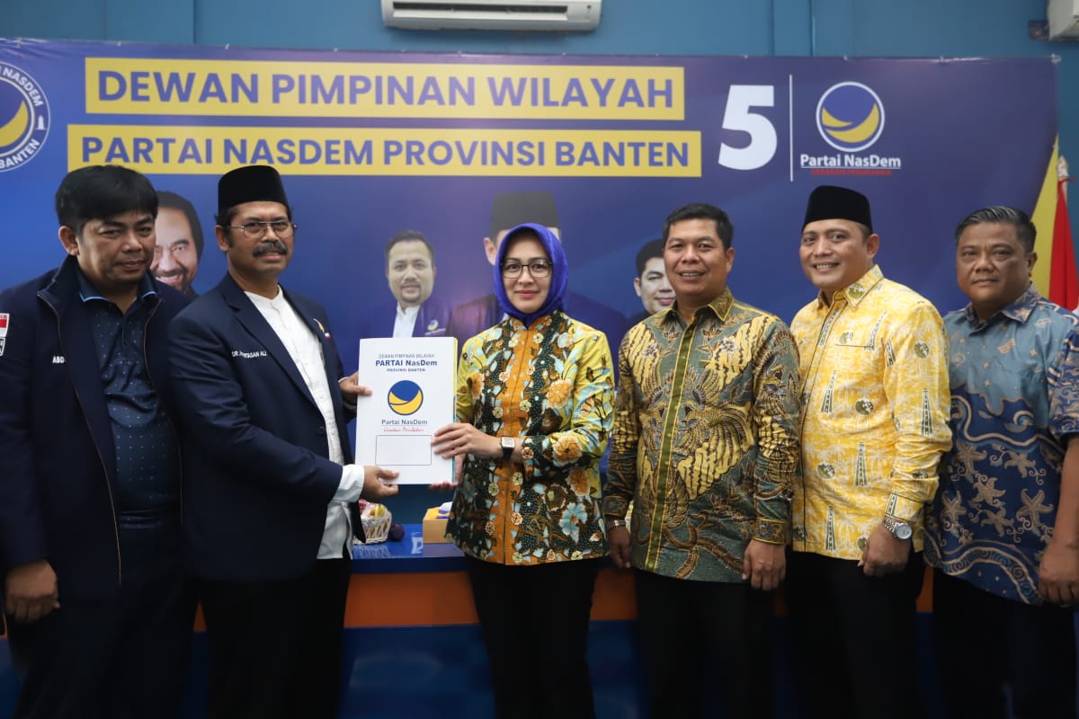 Daftar Cagub ke NasDem Banten, Airin Sampaikan Pesan Kebersamaan Foto : Ist