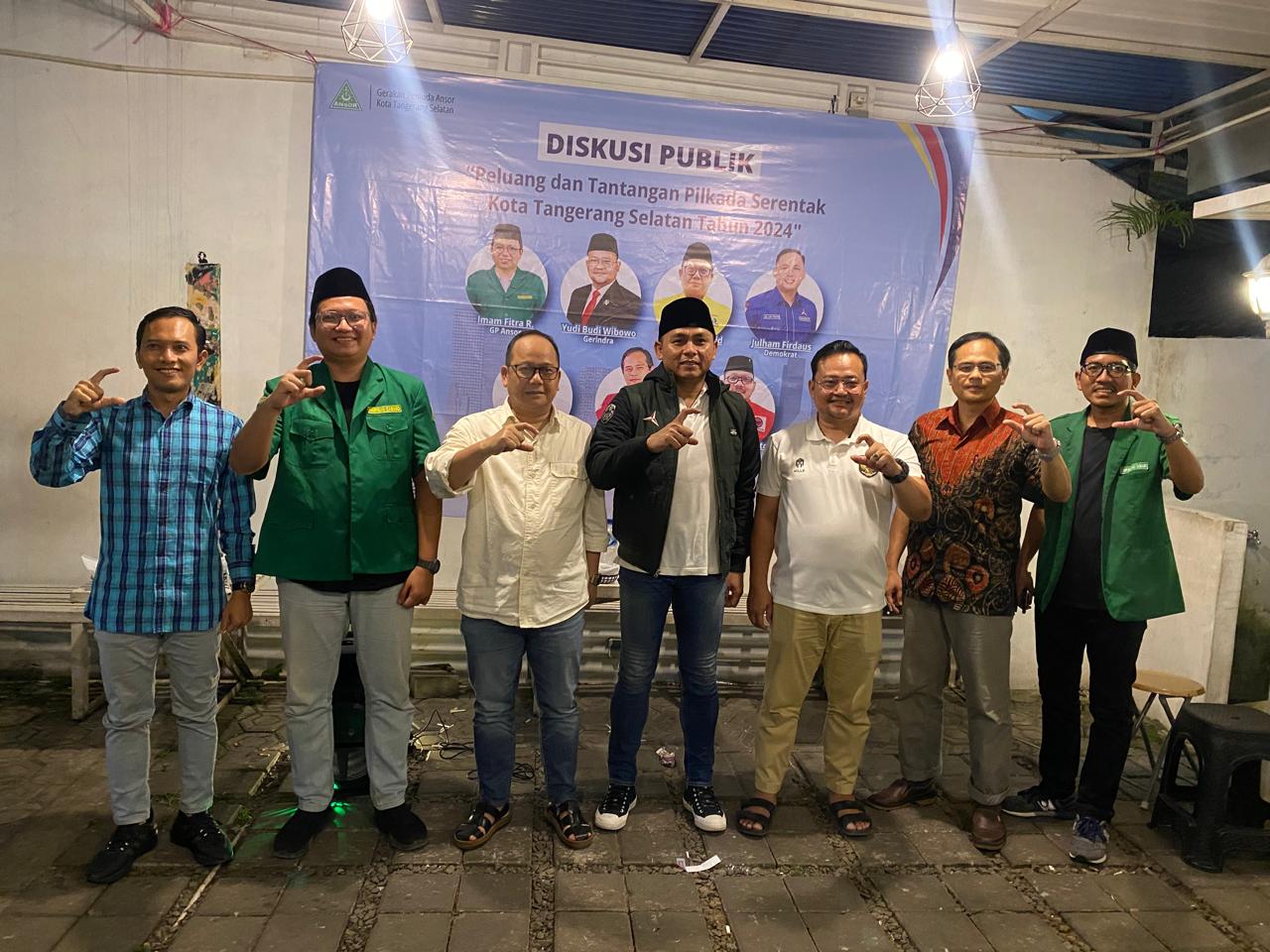 Gerindra Siapkan Kader, Ocil: Kotak Kosong Bukan Keinginan Golkar GP Ansor Tangsel gelar kegiatan diskusi publik terkait Pilkada Tangsel, Sabtu (11/5).(dra)