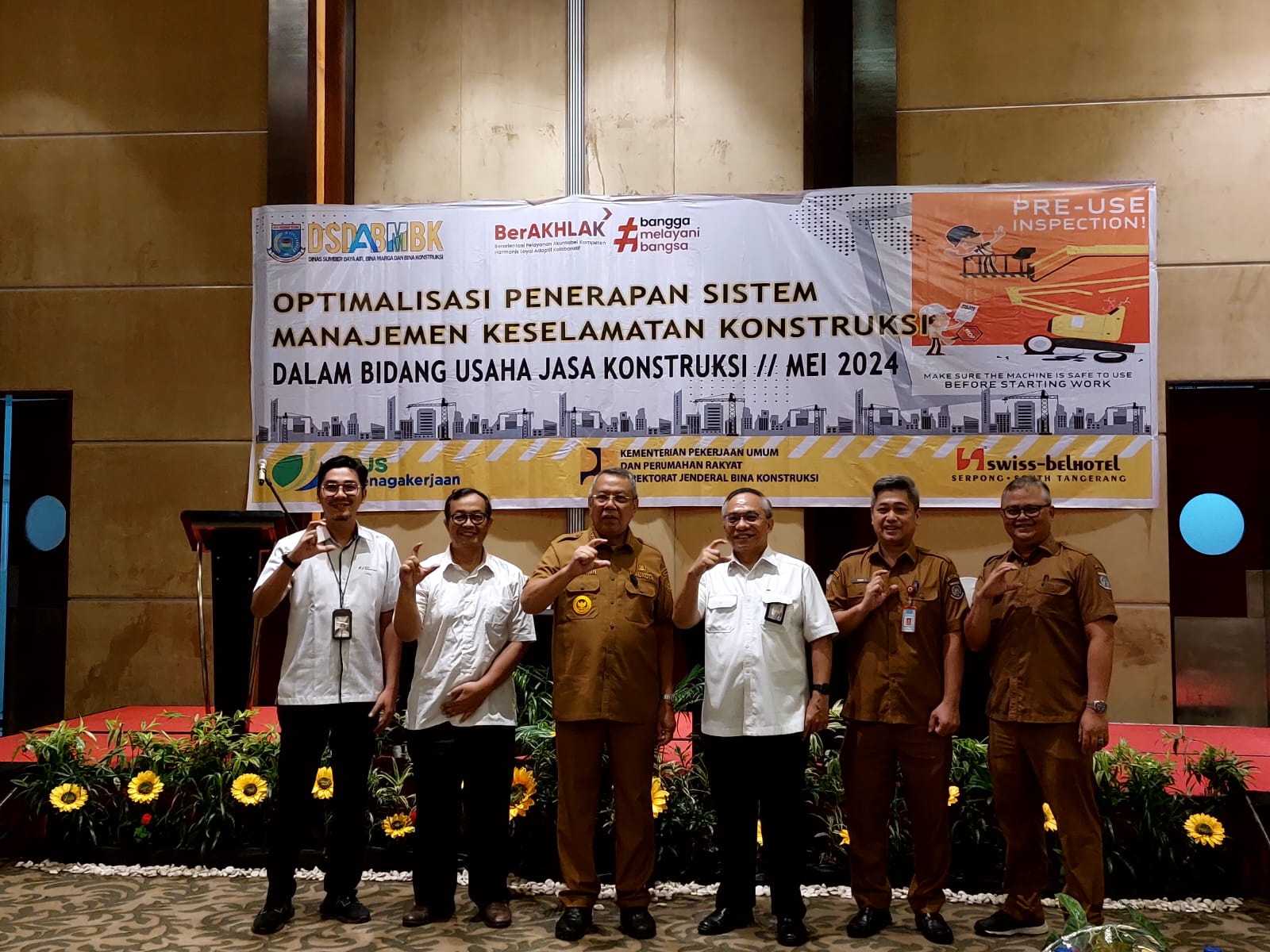 Jadi Faktor Utama dalam Pekerjaan, Pemkot Tangsel Minta para Kontraktor Terapkan SMKK Foto : Ist