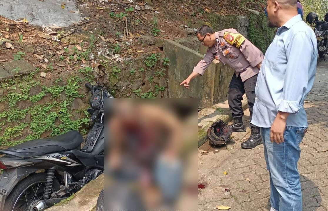 Jatuh Ke Selokan Saat Jambret Seorang Nenek Pelaku penjambretan tercebur ke selokan usai mencoba melarikan diri.(dra)