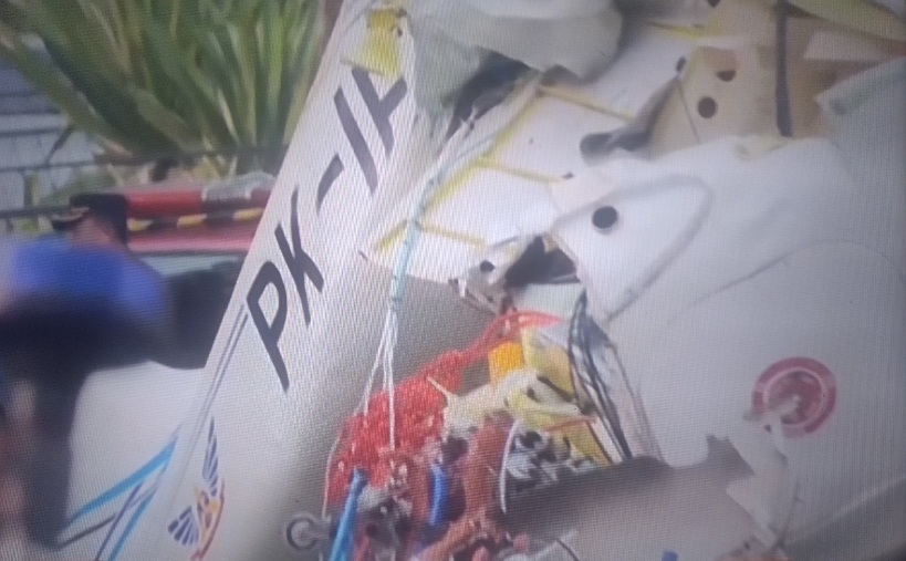 Pesawat Latih Jatuh di BSD Memakan 3 Korban Jiwa Foto : Ist