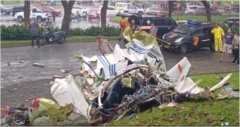 Puing Pesawat Kecelakaan PK-IFP Dibawa Ke Pondok Cabe Untuk Investigasi KNKT Foto : Ist