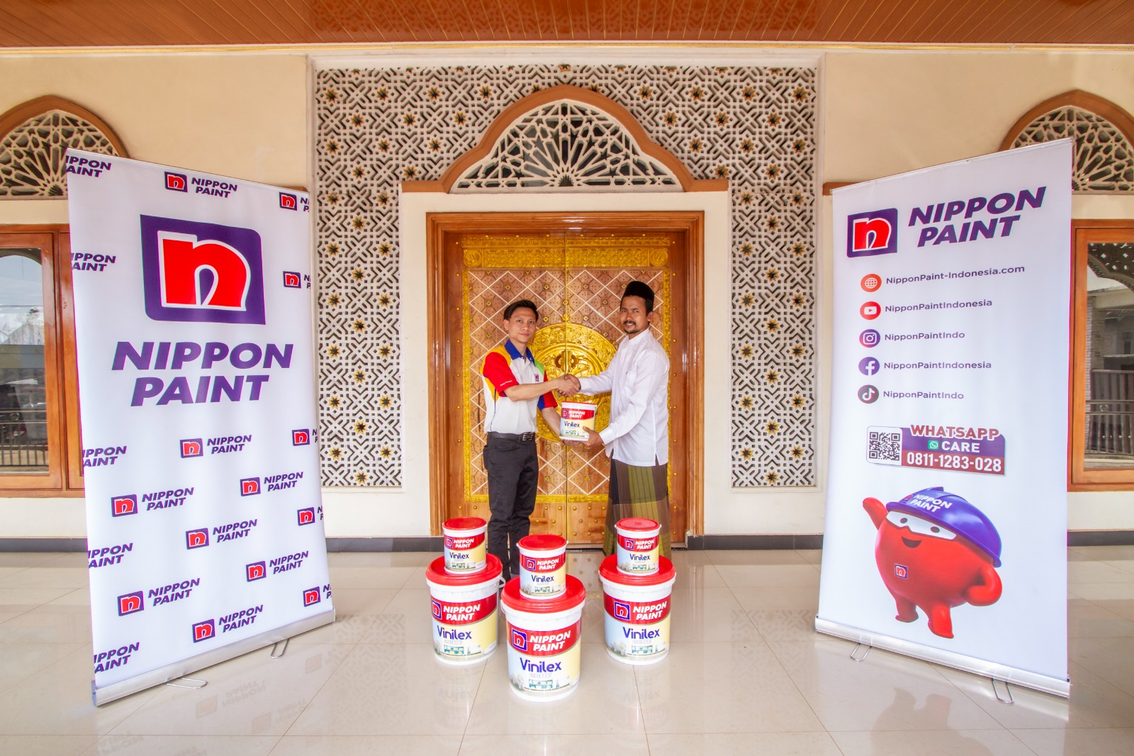 Nippon Paint Luncurkan Program Masjid 1.000 di Banten, Donasikan 5.600 Liter Cat Sebanyak 5.600 liter cak pun didonasikan untuk 416 masjid di wilayah Banten, Senin (24/06/2024). (Ist)