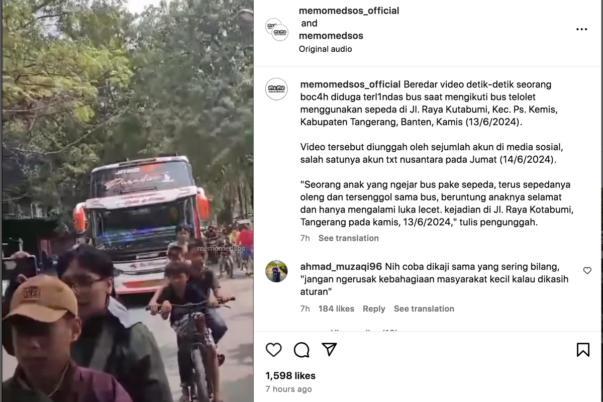 Terjadi Lagi! Bocah di Tangerang Terlindas Bus Saat Berburu Telolet, Kok Bisa? Foto : Ist