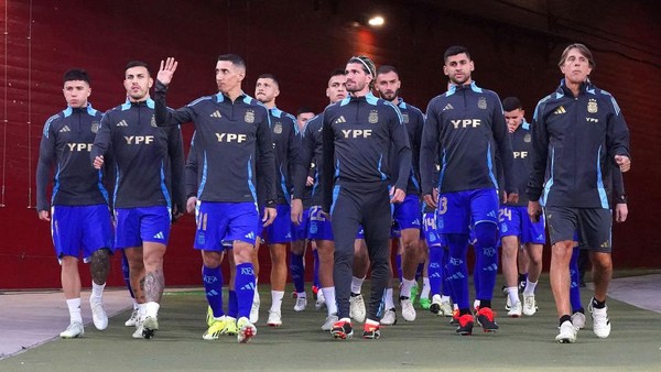 Argentina Vs Ekuador, Messi Cs Siap Perang Tim Argentina. Foto : Ist