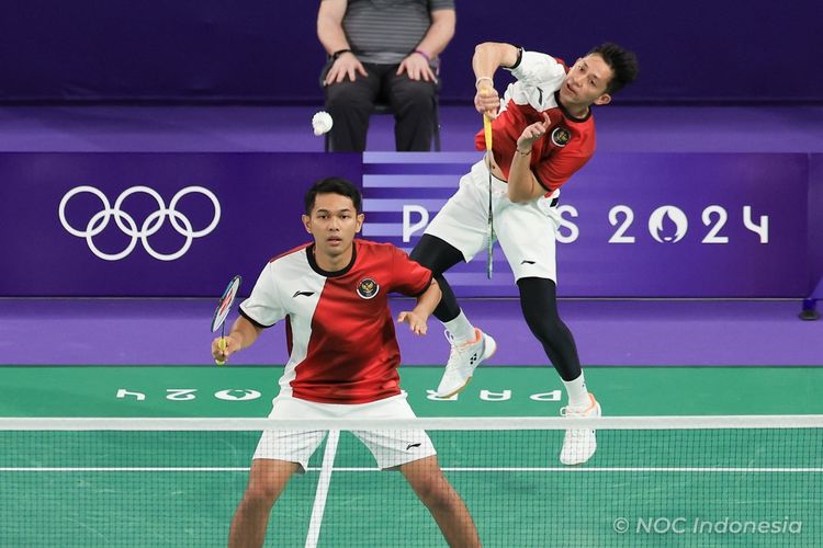 Fajar/Rian Lewati Rintangan Pertama Olimpiade Paris Foto : Ist