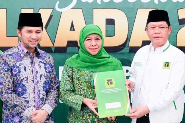 Khofifah Dapat Lawan Tangguh Dari Koalisi PDIP, PKB Dan Nasdem Foto : Ist