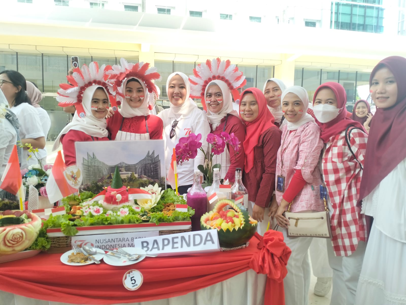 Bapenda Juara 1 Lomba Tumpeng Kemerdekaan RI Tingkat OPD Foto : Ist