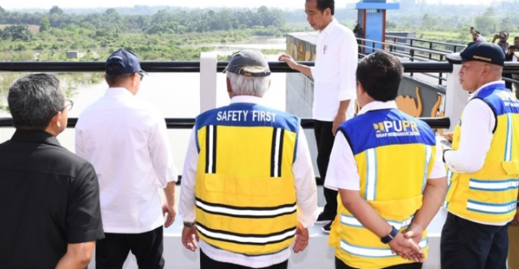 Jokowi Resmikan Bendungan Margatiga Lampung Foto : Ist