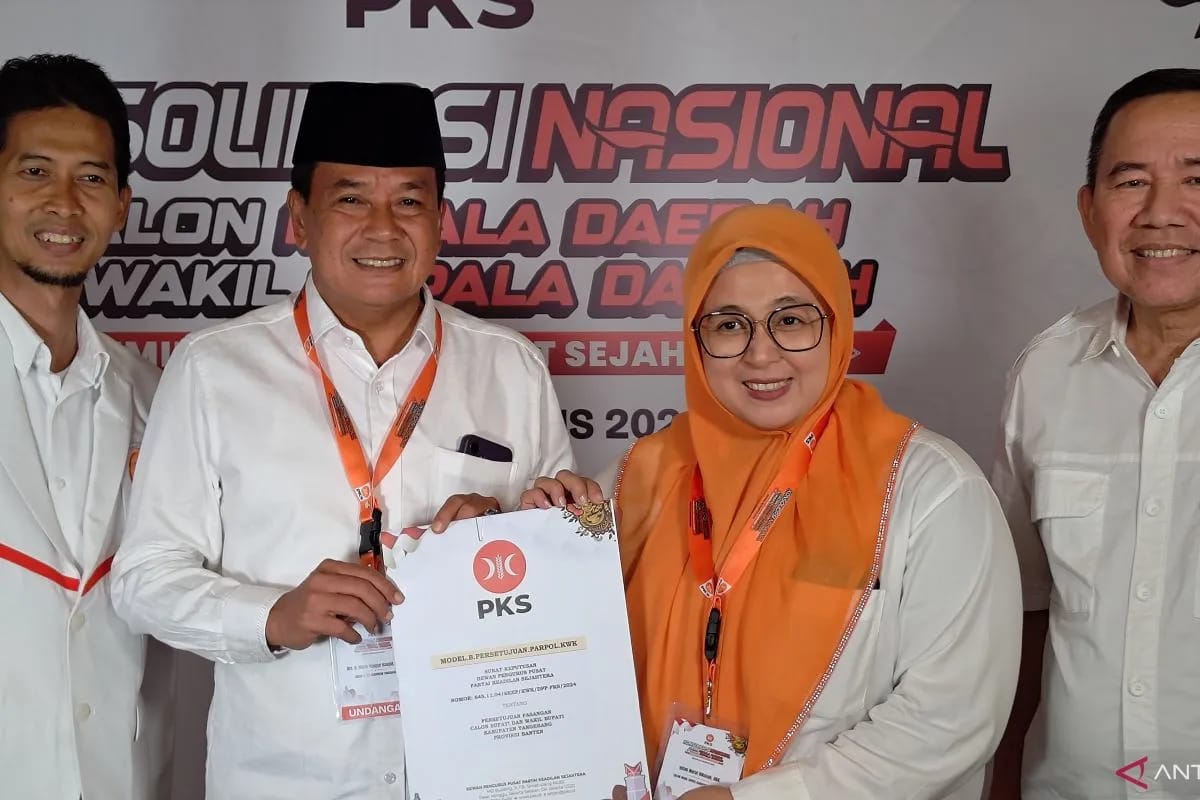 PKS Resmi Dukung Maesyal-Intan di Pilkada Kabupaten Tangerang 2024 Foto : Ist
