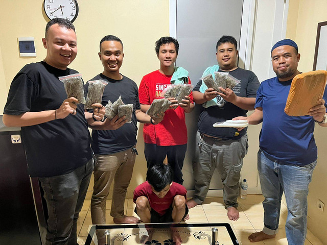 Polsek Pondok Aren Tangkap Pengedar Ganja Jaringan Lapas Foto : Ist