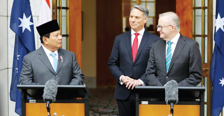 Prabowo Rajin Blusukan Dan Lawatan Ke Luar Negeri Presiden terpilih Prabowo dan PM Australia Anthony Albanese. Foto : Ist