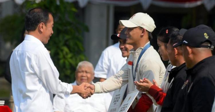 Presiden Jokowi Berikan Bonus Atlet Olimpiade Paris 2024 Foto : Ist