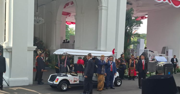 Tri Sutrisno Hadiri Upacara HUT RI Ke-79 Di Istana Merdeka Jakarta Foto : Ist