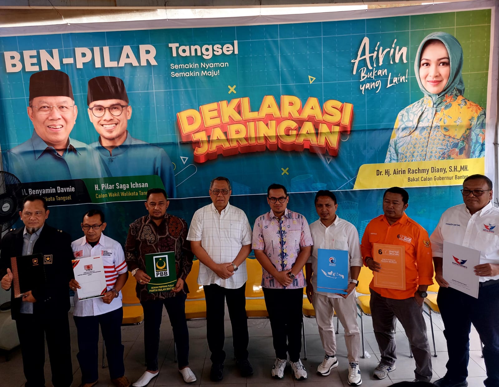 Usai Demokrat Putar Arah Dukungan, Kini 7 Parpol Non-Parlemen Jagokan Benyamin-Pilar Foto : Ist