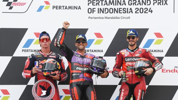 Aksi Jorge Martin di MotoGP Mandalika 2024, Tampil Dominan hingga Juara! Foto : Ist