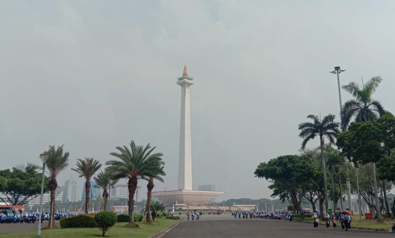 Cuaca Jakarta Senin (23/9) Pagi Hari Berawan Foto : Ist