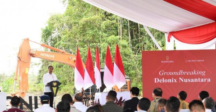 Jokowi Groundbreaking Proyek Perdana Investor Asing Di IKN Foto : Ist