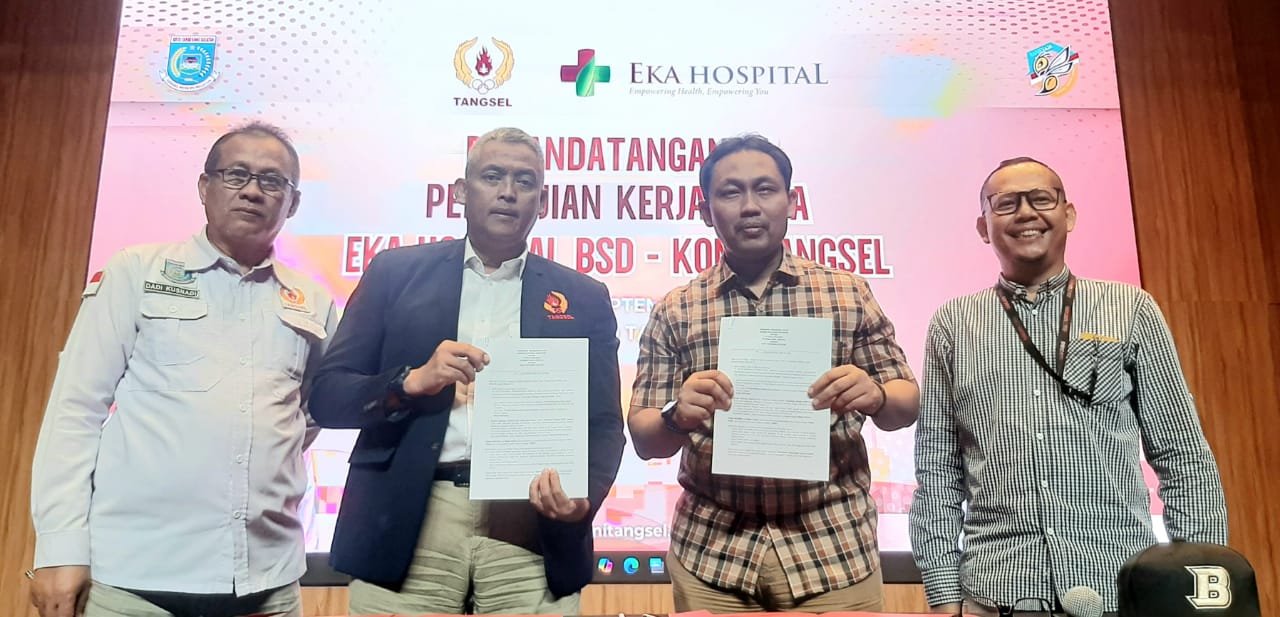 KONI Tangerang Selatan Resmi Gandeng Eka Hospital BSD Sebagai Official Medical Partner Foto : Ist