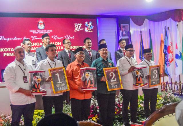 KPU Kota Tangerang Tetapkan Nomor Urut Paslon, Nomor Dua Sindir Penguasa Yang Gunakan Aparat Foto : Ist