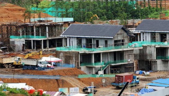 Lanjutkan Teknologi Modifikasi Cuaca, Pemerintah Kebut Proyek IKN Pembangunan rumah Menteri di IKN. Foto : Ist