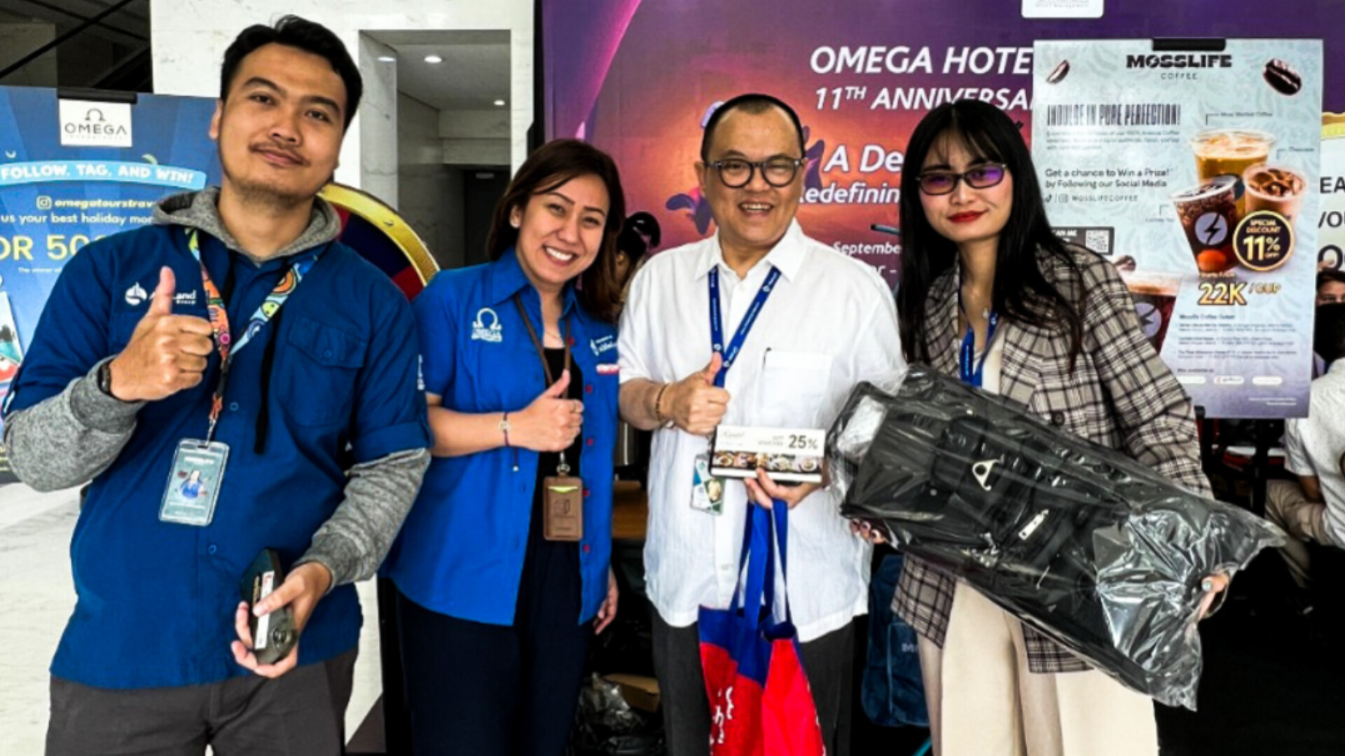 Omega Hotel Management Rayakan Anniversary ke-11, Hadirkan Berbagai Brand Partner Omega Hotel Management merayakan anniversary ke-11 di lobby Alfa Tower, Jalan Jalur Sutera Bar. No. Kav. 7-9, Alam Sutera, Kota Tangerang, Rabu (18/9/2024). (tangselpos.id/lim)