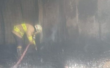 Pemadaman Kebakaran di Taman Tekno Terkendala Asap Tebal, Dua Petugas Damkar Sesak Napas Foto : Ist
