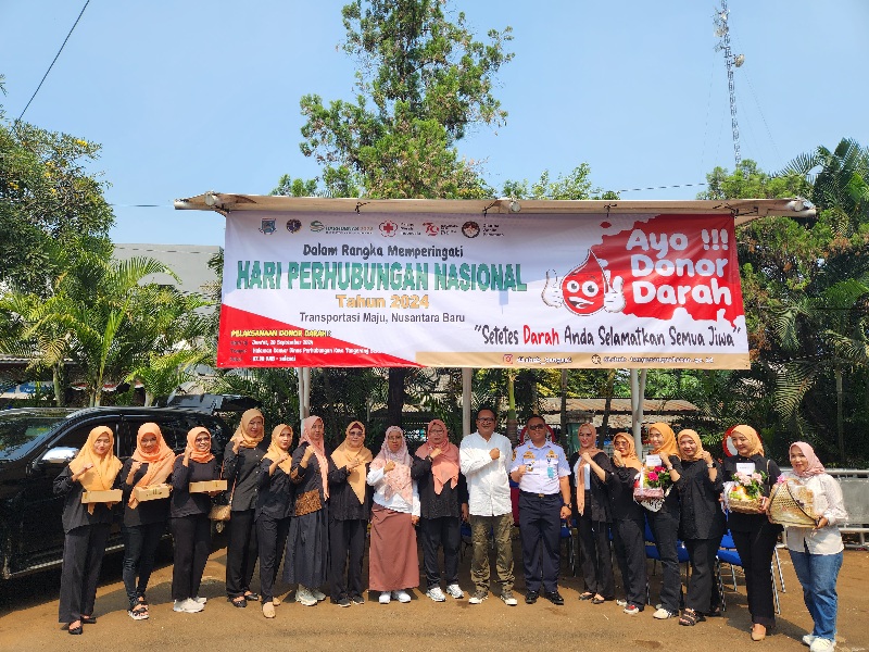 Peringati Hari Perhubungan Nasional, Dishub Tangsel Gelar Donor Darah Foto : Ist