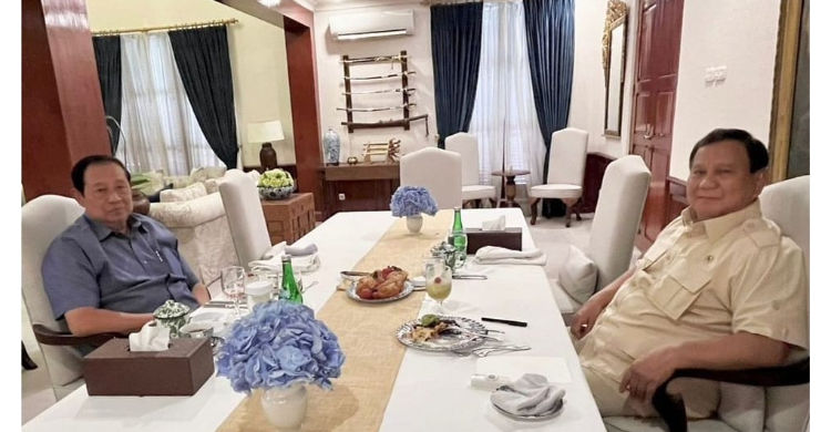 Prabowo dan SBY Makan Siang dan Ngopi Bareng Foto : Ist
