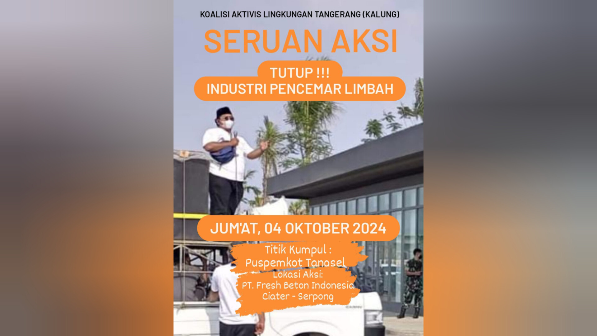Akibat Buang Limbah Sembarangan, Aktivis Lingkungan Ancam Tutup Perusahaan Batching Plant di Tangsel Foto : Istimewa