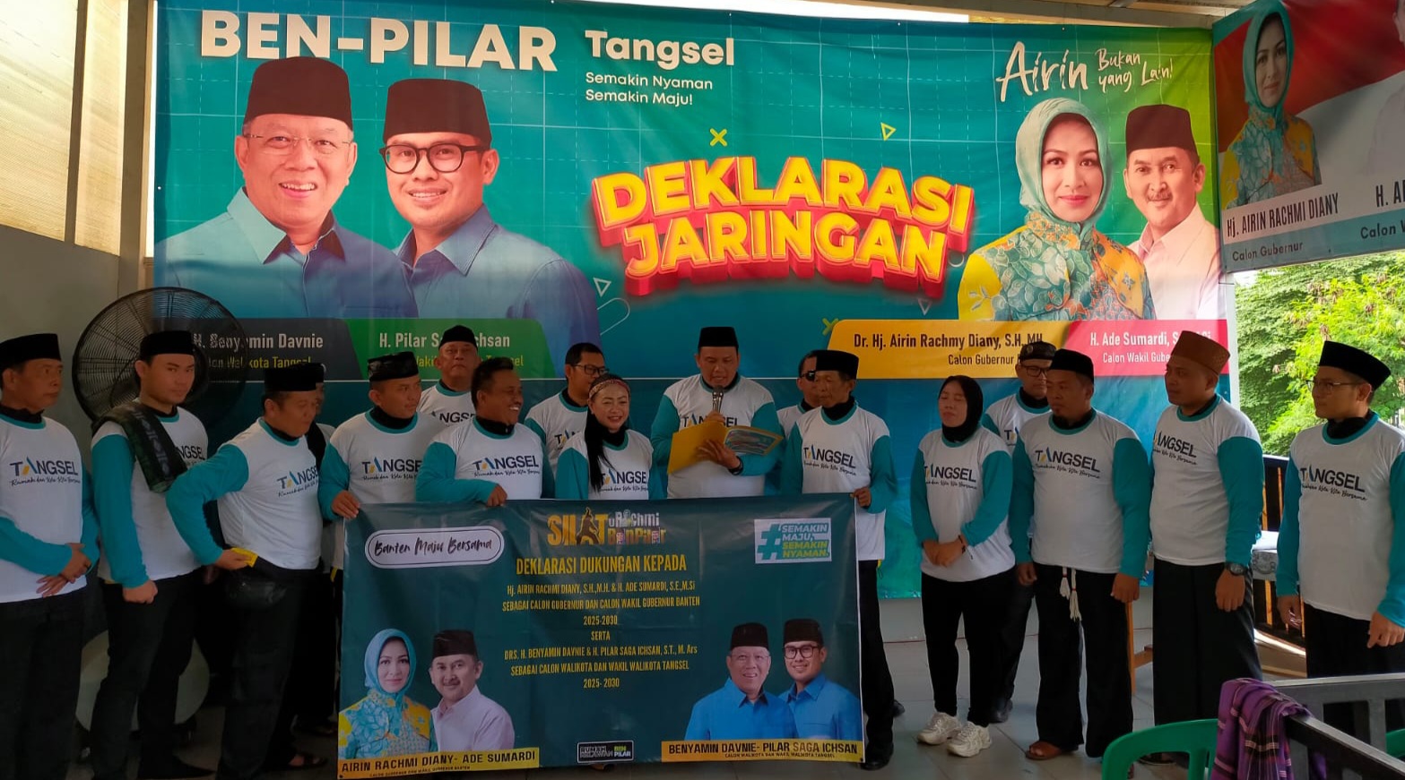 Cintai Budaya dan Kearifan Lokal, Airin-Ade dan Benyamin Pilar Didukung para Pendekar Foto : Ist